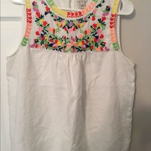 J CREW. Linen peasant top in EXCELLENT Condition!!